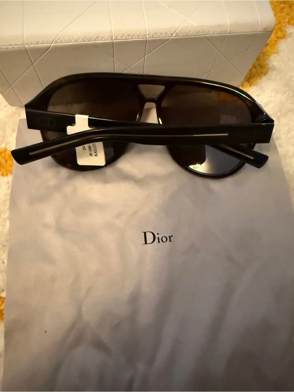 Brand new  Dior Black Tortoiseshell Aviator Sunglasses